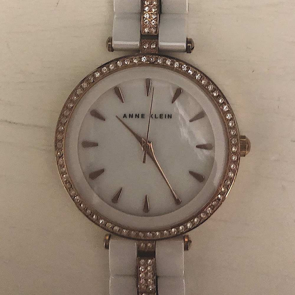 Anne Klein white ceramic watch